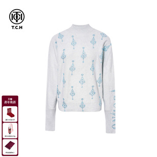 新款 女2025冬季 T75D09E1270 烫钻休闲宽松好看毛衣针织衫 TCH时尚