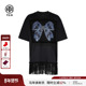TCH私服蝴蝶结烫钻蕾丝拼接宽松韩版 显瘦短袖 T恤女夏T75C10B1010