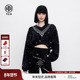 TCH潮酷时尚 新款 洋气重工烫钻露脐短款 宽松卫衣外套女2025夏季