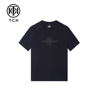 潮流燙鉆字母短袖 TCH 輕奢潮牌2025春季 款 T恤女T69C108028