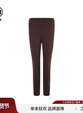 TCH2025冬季新款时尚瑜伽裤烫钻咖色修身加厚打底裤女T75D23E1012