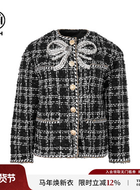 TCH轻奢烫钻法式气质小香风加厚短外套女假日花呢穿搭T72C276006