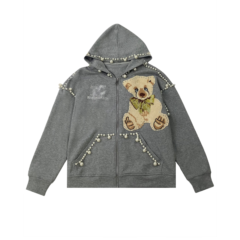 TCH常规宽松棉休闲时尚烫钻珍珠