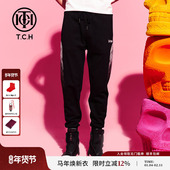 轻奢潮牌秋季 新款 烫钻翅膀时尚 TCH 潮流休闲长裤 T69D206041