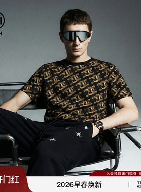 TCH印花烫钻轻奢高街时尚圆领短袖T恤女2026春夏新款T78B106002