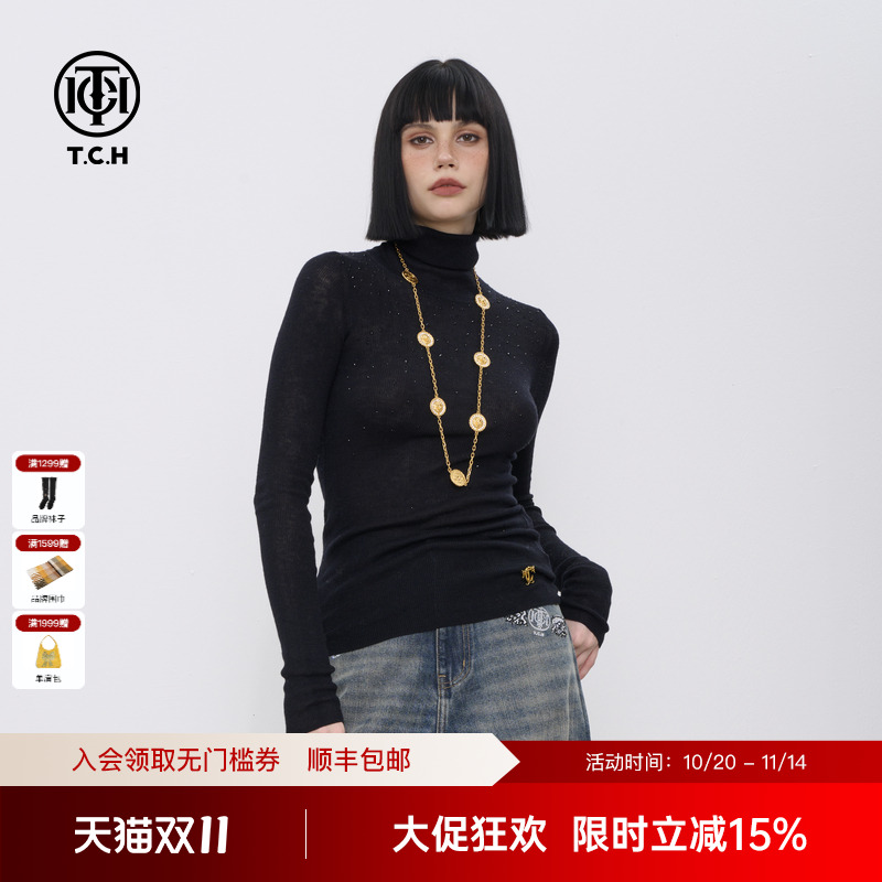TCH轻奢潮牌休闲显瘦针织衫