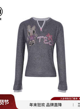 TCH私服烫钻时尚流行好看针织衫上衣女2025冬季新款T75D09E1100