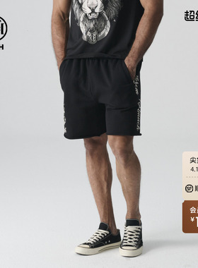 TCH夏季新款轻奢烫钻时尚潮牌休闲短裤男女同款T72B216061