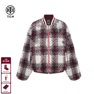 TCH轻奢潮牌烫钻棒球服宽松百搭夹克外套女2025冬新款 T75D27E9003