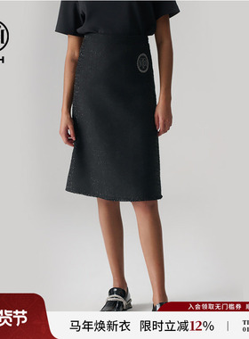 TCH 轻奢潮牌半身裙女2025春季新款百搭小香风烫钻裙T72B226015