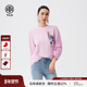 TCH烫钻休闲长袖 T恤女圆领百搭宽松上衣男新款 T72C086010