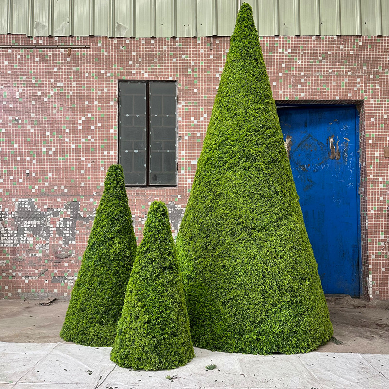 仿真柏叶锥形树 绿植圣诞树 婚礼布景道具 森系婚礼装饰 商场摆件