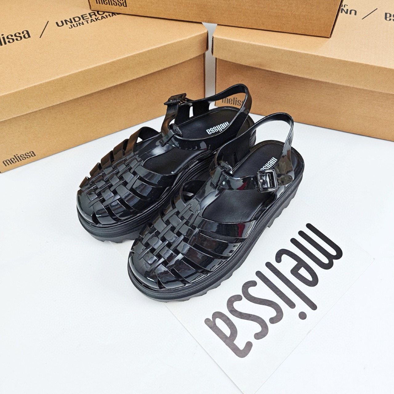 夏季果冻鞋包头编织镂空罗马凉鞋高跟厚底女鞋松糕底女凉鞋香香