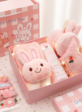 女孩生日礼物2025新款围巾礼盒实用儿童女童7小学生8十10岁秋冬季