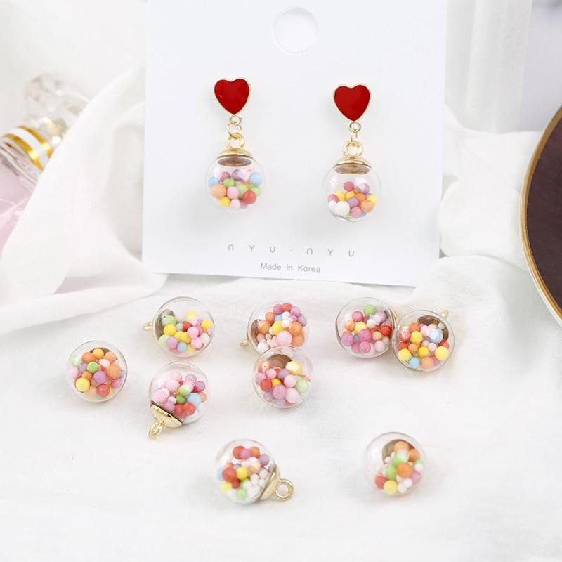 彩色玻璃球吊墜耳環耳釘耳夾diy制作耳飾品手工材料包項鏈配件鏈在類目 飾品/流行首飾/時尚飾品新, DIY配件, 其他DIY飾品配件中 - 來自Buy2taobao.com提供專業的淘寶代購服務