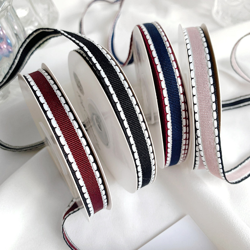 1cm韩国丝带罗纹花边布条包装diy