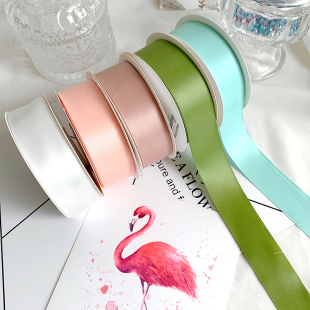 2.5cm织带加密双面涤纶带婚礼蝴蝶结高端礼品包装 缎带丝带diy材料