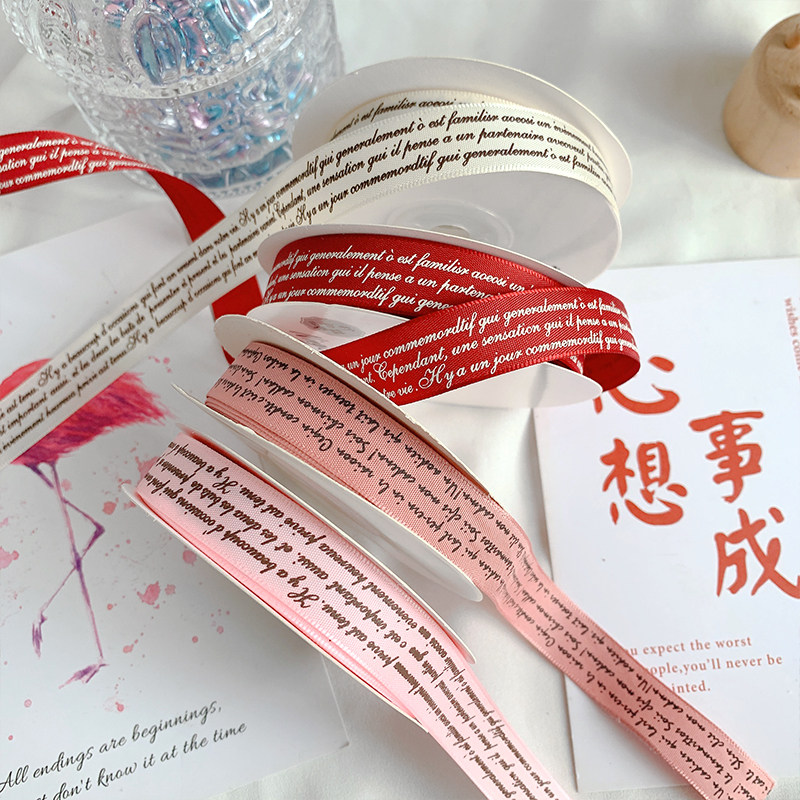 1.6cm韩版花体英文织带DIY手工礼物包装材料鲜花发饰丝带彩带绸缎,居家布艺,丝带/绸带/布带,淘宝优惠券,粉丝福利购,淘宝优惠卷