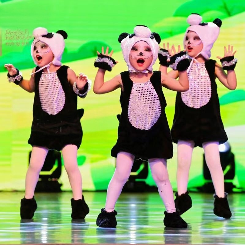 元旦儿童动物演出服小熊猫卡通可爱幼儿园舞蹈服熊猫衣服表演服装,童装/婴儿装/亲子装,儿童演出服,淘宝优惠券,粉丝福利购,淘宝优惠卷