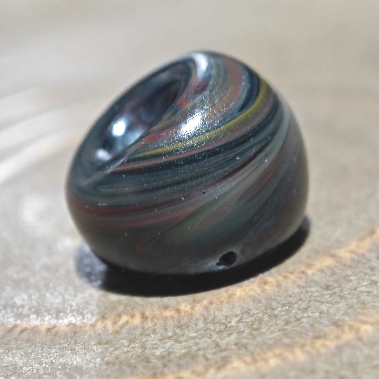 20mm老搅胎琉璃猪大肠马蹄珠散珠文玩配饰DIY佛串念珠配珠