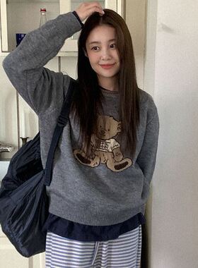 六1125韩国正品heylady-18256 针织衫区韩版街头可爱优雅冬季气质