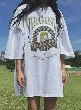 六1125韩国正品61407 T恤区休闲街舞直邮魅力人气洋气春季经典