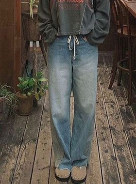 六1125韩国正品han-aun-n-i-190415 牛仔裤区高端甜美百搭春冬