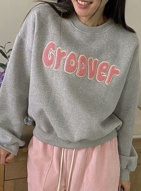 六1125韩国正品ellies-day7997 卫衣区冬季复古正品修身休闲欧美