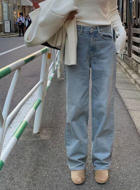 六1125韩国正品fin-e-than-kyou--26051 牛仔裤区通勤端庄纯色