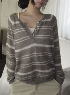 六1125韩国正品modimood-3044 针织衫区甜美学院春冬简约韩版街头