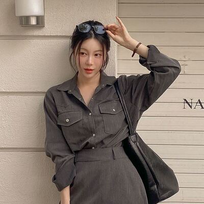 六1125韩国正品h-you--13612 衬衫区直邮潮流甜美学院春冬简约