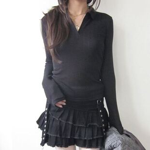 六1125韩国正品hippiedippy-6133 针织衫区端庄纯色时装正品舒适