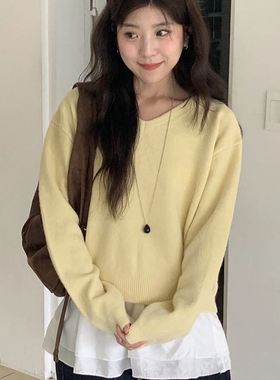 六1125韩国正品you-rown-s-quare1413 针织衫区新款原宿直邮潮流