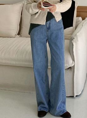 六1125韩国正品purplia-47255 牛仔裤区洋气春季经典通勤流行纯色