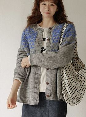 六1125韩国正品queen-s-pider-17108 针织衫区可爱都市冬季复古