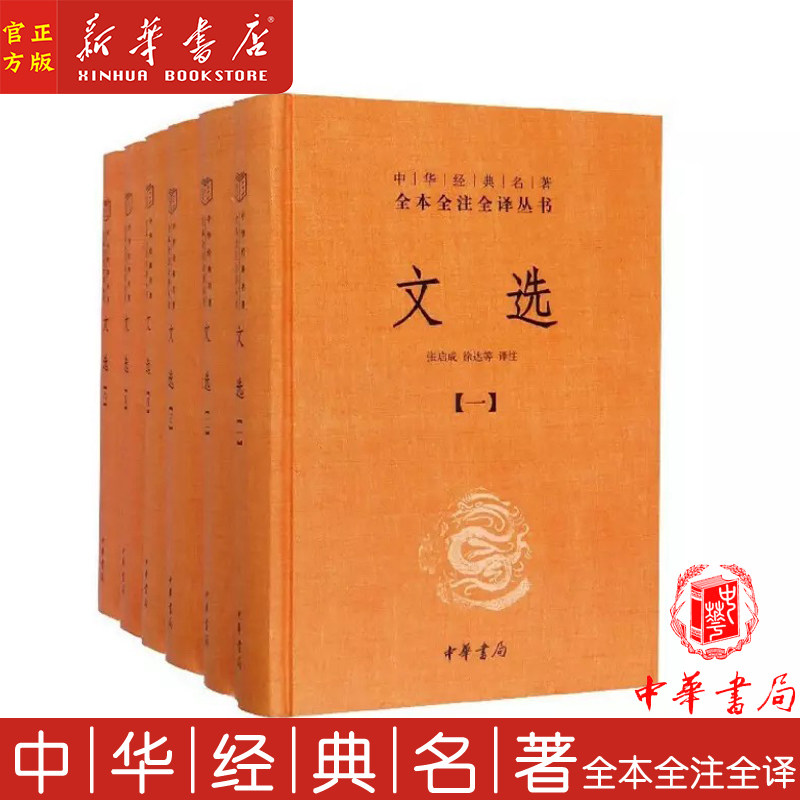 文选(共6册)(精)/中华经典名著全本全注全译丛书 中国古诗词文学 全文+译文+注释 中华书局
