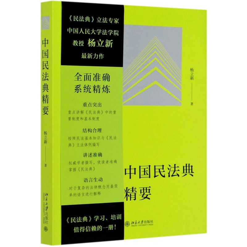 新华正版 中国民法典精要 杨立新 著 民法典领导干部普及读本 民法典知识普及读物 民事法律关系 北京大学出版社