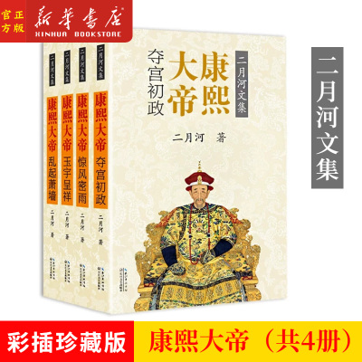 康熙大帝 共4册 二月河文集 夺宫初政+惊风密雨+玉宇呈祥+乱起萧墙 历史小说现当代作家康熙王朝清朝历史中国皇帝