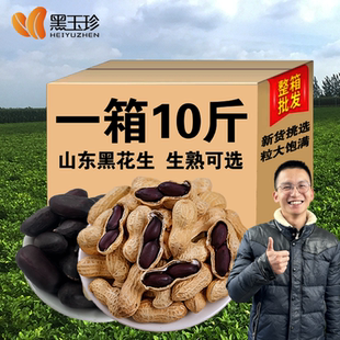 黑玉珍山东黑花生500g 可种植带壳新货   生的熟的都有黑皮晒干大