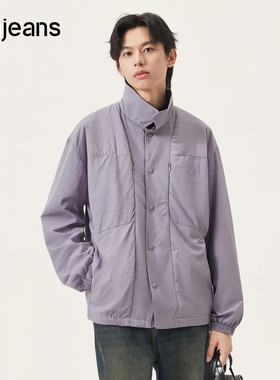 gxg.jeans男装2024年秋季新款翻领夹克外套J24X213200