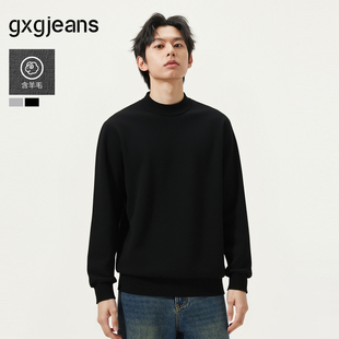 上衣25年冬新品 男士 多色基础打底半高领毛衣线衫 gxg.jeans男装