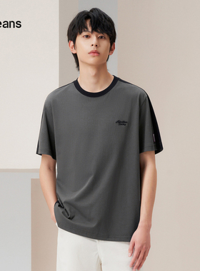 gxg.jeans男装2024年春季圆领短袖T恤J24D44