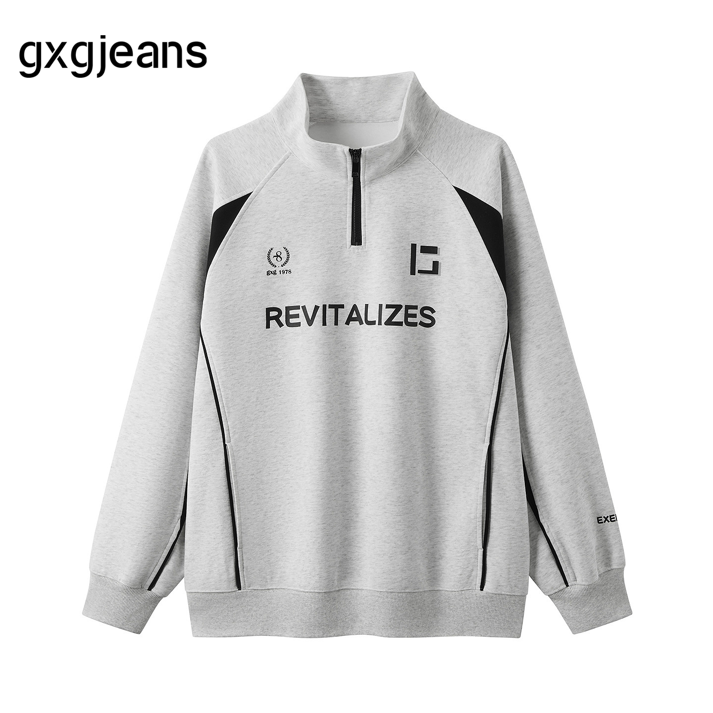 拉链半开襟  立领卫衣