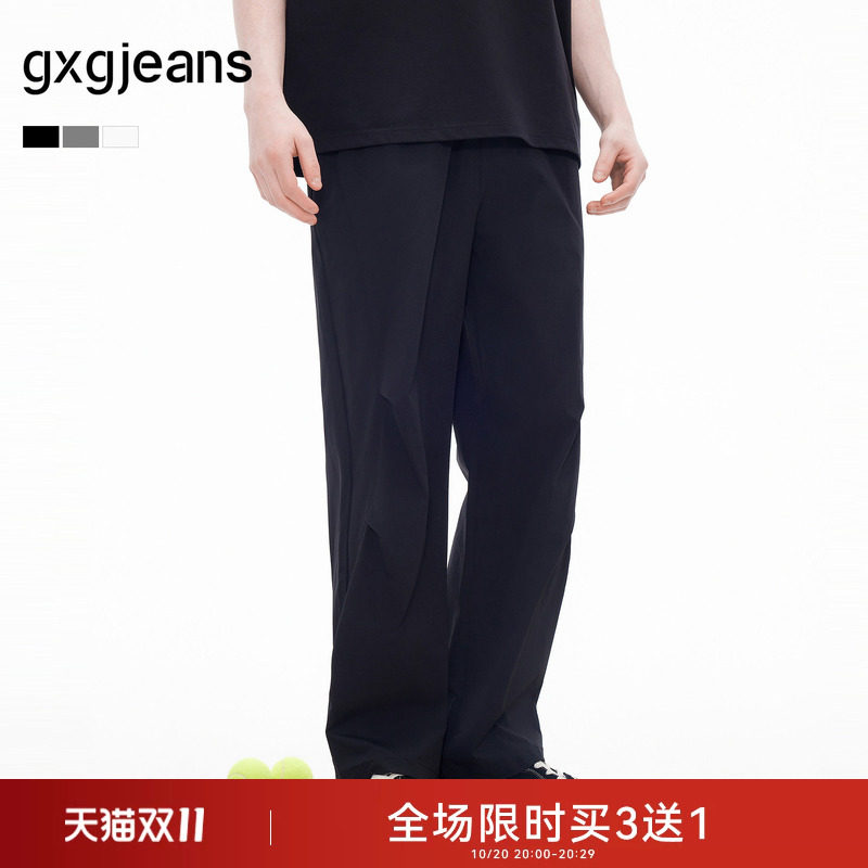 gxgjeans男装 多色宽松直筒工装休闲运动长裤男裤 26年春秋热销