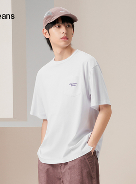 gxg.jeans男装2024年春季圆领短袖T恤J24D44