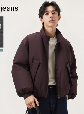 gxg.jeans男装 多色潮流宽松短款立领夹克式羽绒服外套 25冬新品
