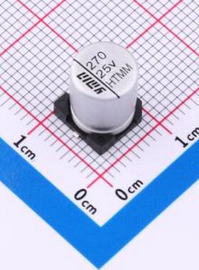 VHTD1051E271MVCG 固液混合铝电解电容器 270uF ±20% 25V SMD,D8