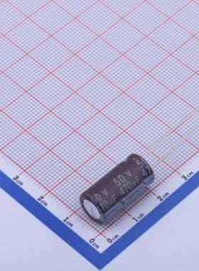 01EC1316 直插铝电解电容 470uF ±20% 50V 插件,D10xL20mm