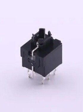 K6-6130D02-N1 8.50mmx7.50mm 红色无锁带灯开关 插件,8.5x7.5mm