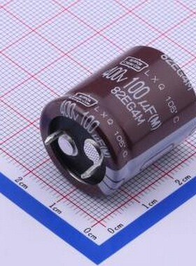 ELXQ401VSN101MP25S 牛角型电解电容 100uF ±20% 400V 插件,D22x